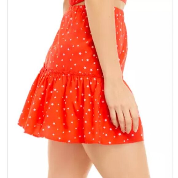 Cabana by Crown & Ivy Juniors' Tiered Red Star Skirt size XL 4th of July - Picture 8 of 8